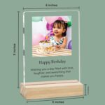 Amazingily Customized Photo and Text Message With Wooden Stand - Image 7