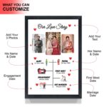 A Perfect Gifter One Love Story Personalised Photo Collage Frame, Birthday & Anniversary Collage Gift, Wedding, Valentine's Day Gift (8 x 10 INCH) - Image 4