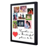 WhatsYourPrint Personalised Photo Collage Frames For Walls Decoration (Size 13x19 Inches, 9 Photos Black Frame), Synthetic Wood - Image 3