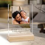 Amazingily Customized Photo and Text Message With Wooden Stand - Image 2