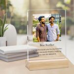 Amazingily Customized Photo and Text Message With Wooden Stand - Image 5